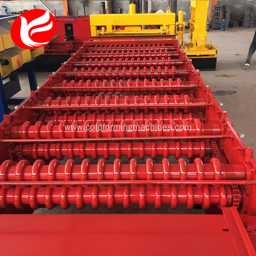 Cold colored steel roof panel roll forming machine